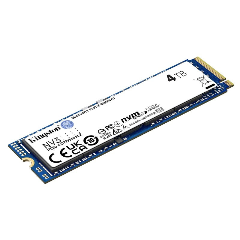 Kingston NV3 4TB PCIe 4.0 x4, NVMe, M.2 2280 Internal SSD Kingston NV3 4TB PCIe 4.0 x4, NVMe, M.2 2280 Internal SSD